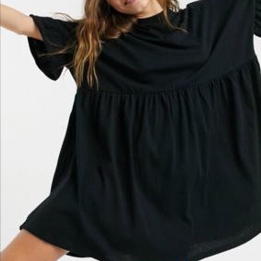 Asos Black Smock Dress